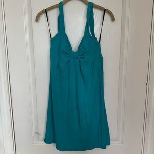Bebe Sport Vibrant Teal Halter Mini Dress